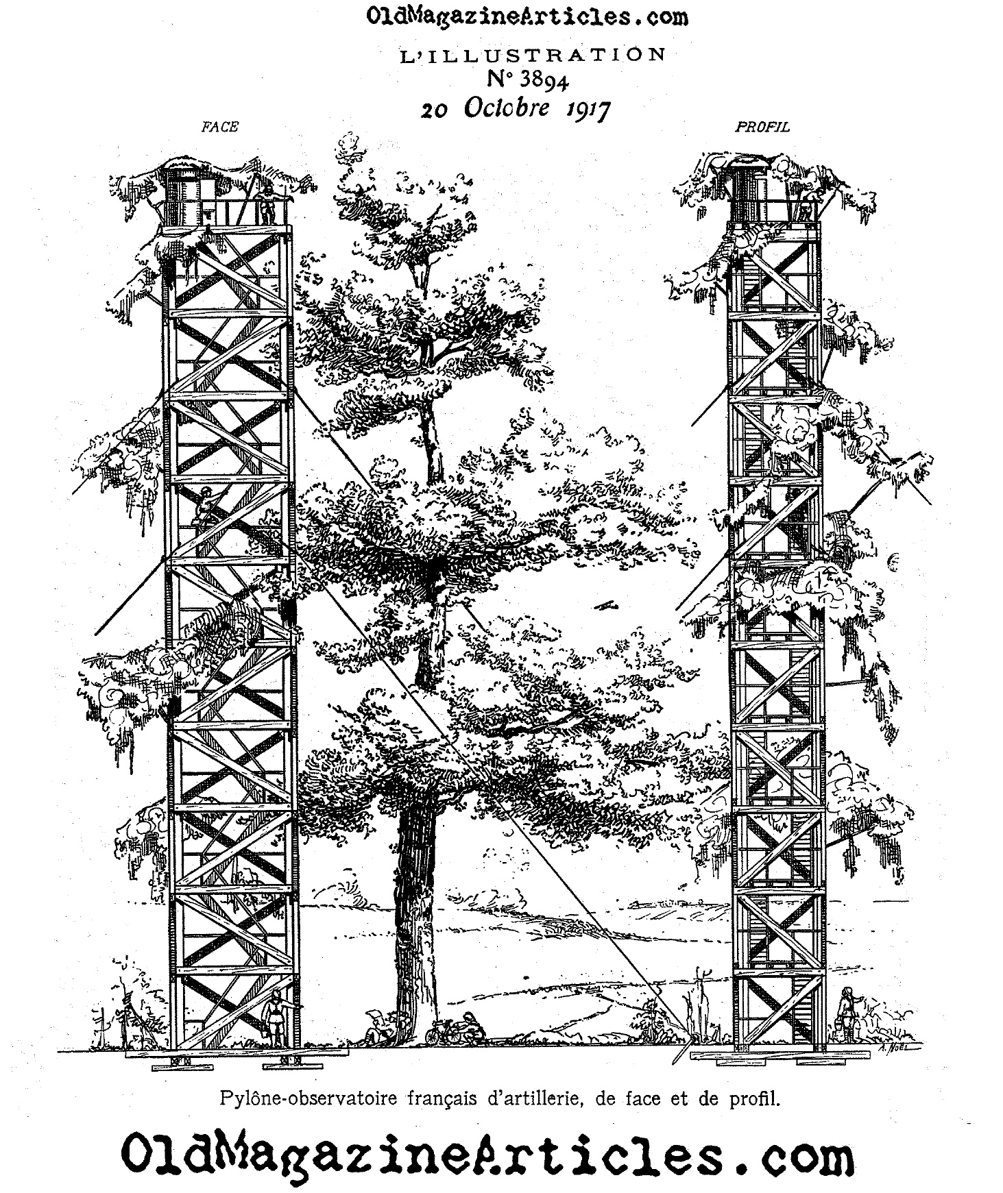 An  Artillery Observation Tower (L'Illustration, 1917)